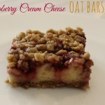 Raspberry Cream Cheese Oat Bars Recipe.