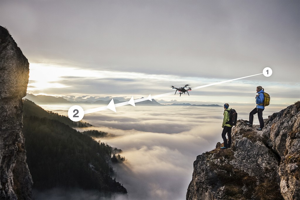 two female hikers above the sea of fog on top of a mountain at sunset #SoloatBestBuy
