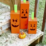 DIY Wooden Pumpkins.