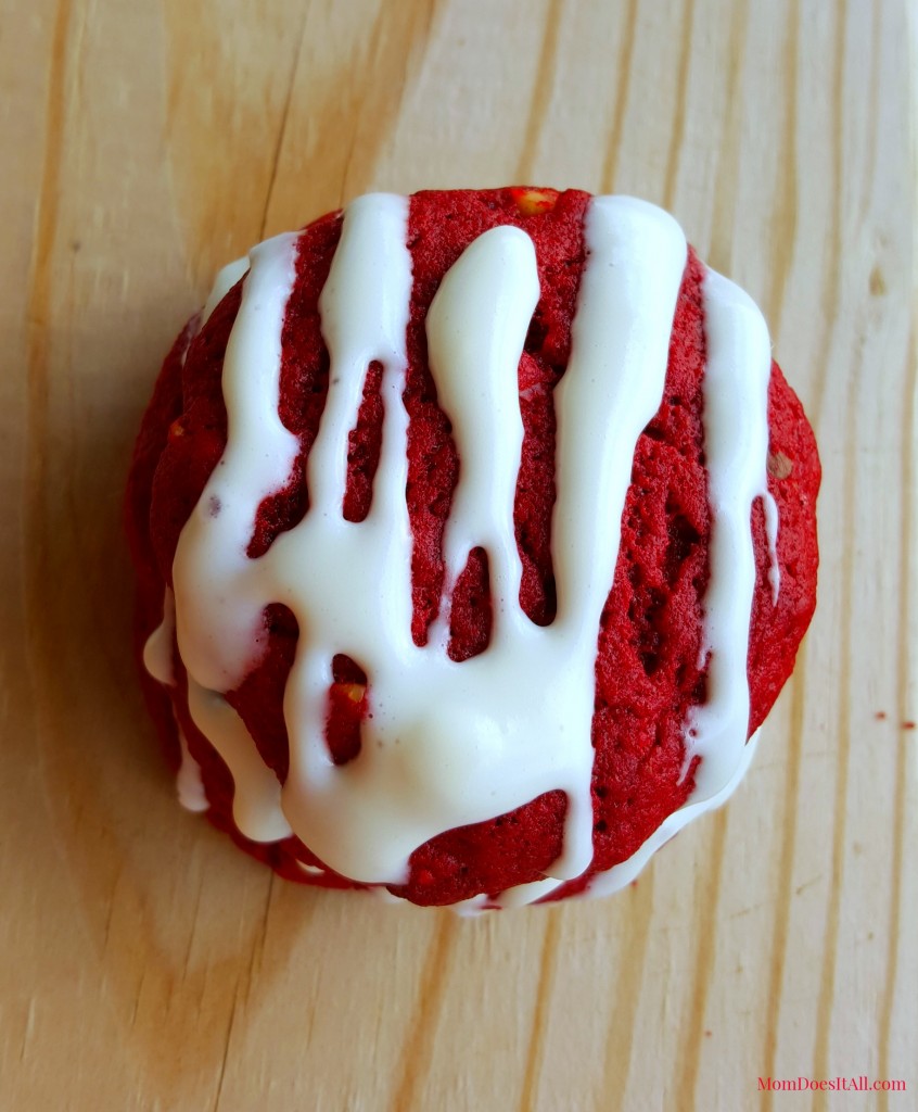 Red Velvet Cookies with Cream Cheese Drizzle 