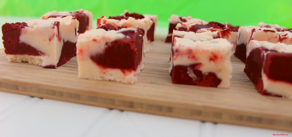 Winter White Red Velvet Fudge 