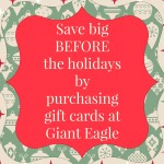 Save big on Gift Cards BEFORE the holidays. PLUS a Giveaway!