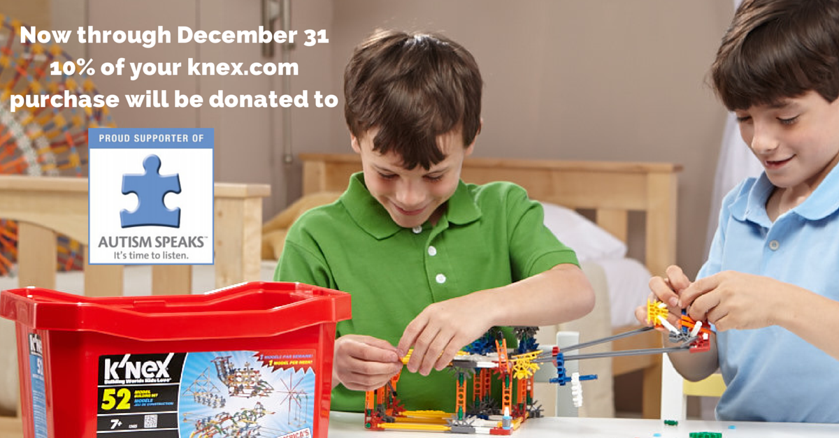 K’NEX® BRANDS Launches Fundraising Initiative To Benefit Autism Speaks!