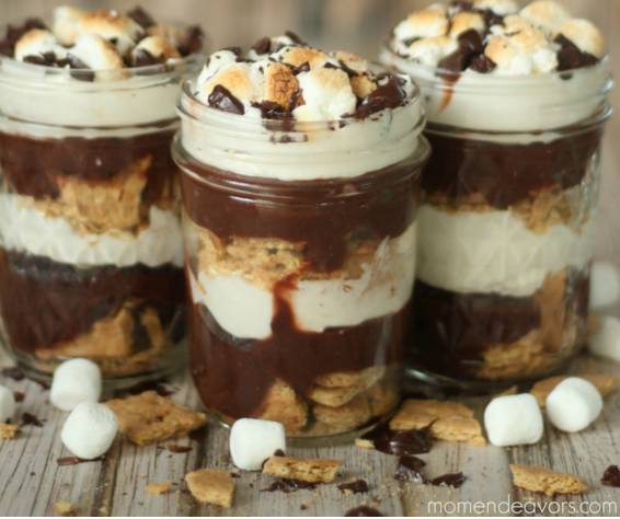 S'mores Dessert Trifles in a jar