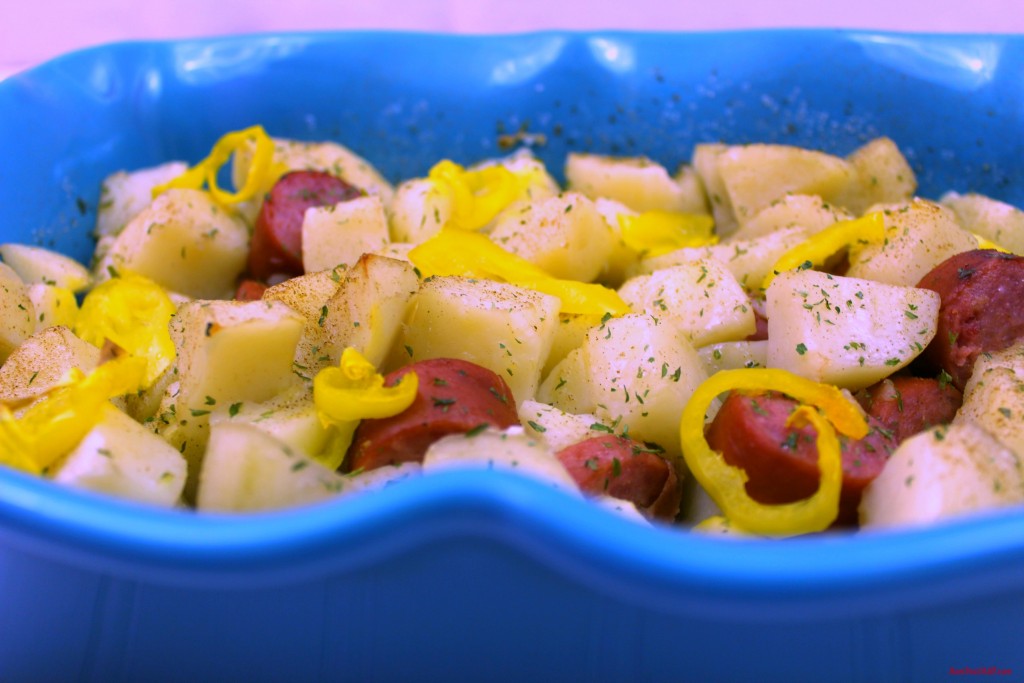 Oven Roasted Potatoes and Kielbasa
