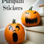 DIY Pumpkin Stickers (Faux Jack O’Lantern).