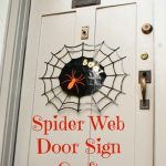 Spider Web Door Sign Craft.